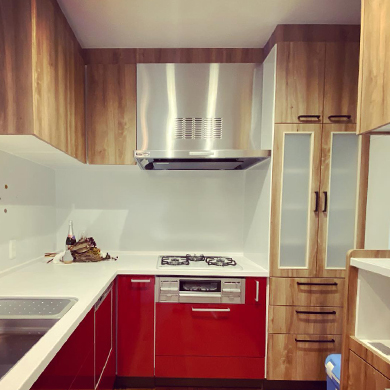 L型対面キッチン